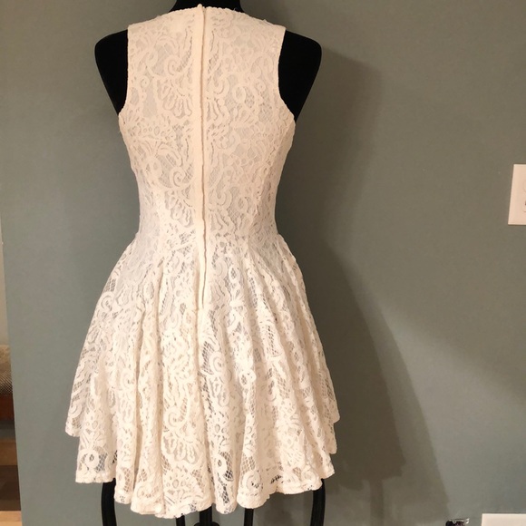 Off white lace mini dress. - Picture 2 of 7
